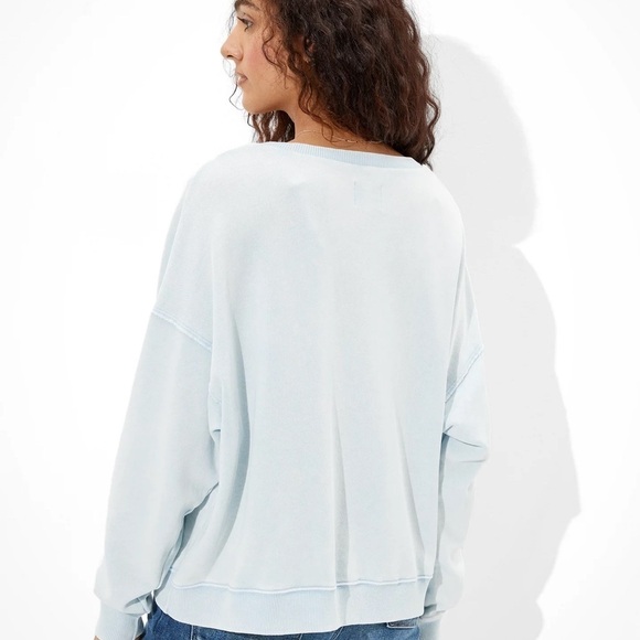 aerie Jackets & Blazers - Aerie Light Blue Oversized Sweatshirt